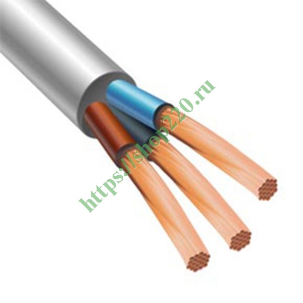 Провод ПВСнг(А)-LS 3х4,0 белый малодымный (Конкорд) ПВСнг(А)-LS 3х4,0 ...