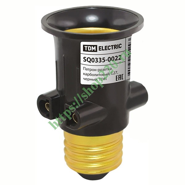 Патрон-розетка карболитовый, Е27, черный, TDM SQ0335-0022 купить по ...