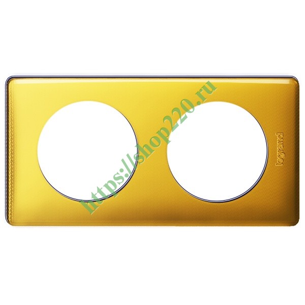 Купить Рамку Legrand Celiane 2 поста латунь 068792 по цене 2966.16 р.