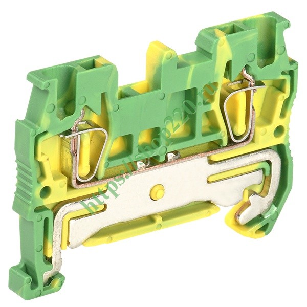 Клеммник самозажимной КПИ 2в-1,5-PEN 17,5А желто-зеленый IEK YZN21-001 ...