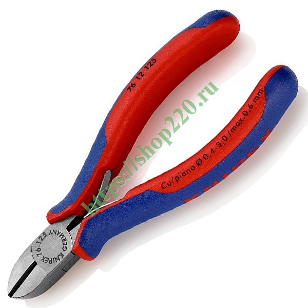 Кусачки боковые Knipex 125мм фосфатированные с двухкомпонентными ...