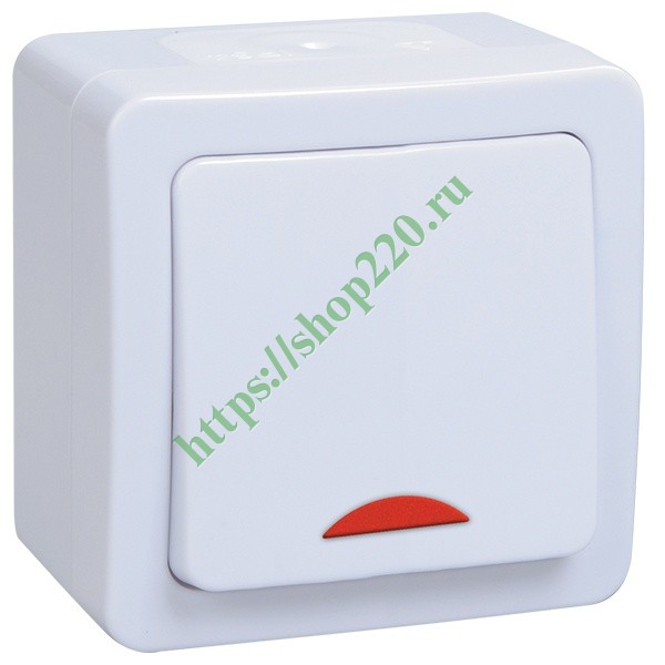 Купить Выключатель одноклавишный с индикацией открытой установки IP54 ...