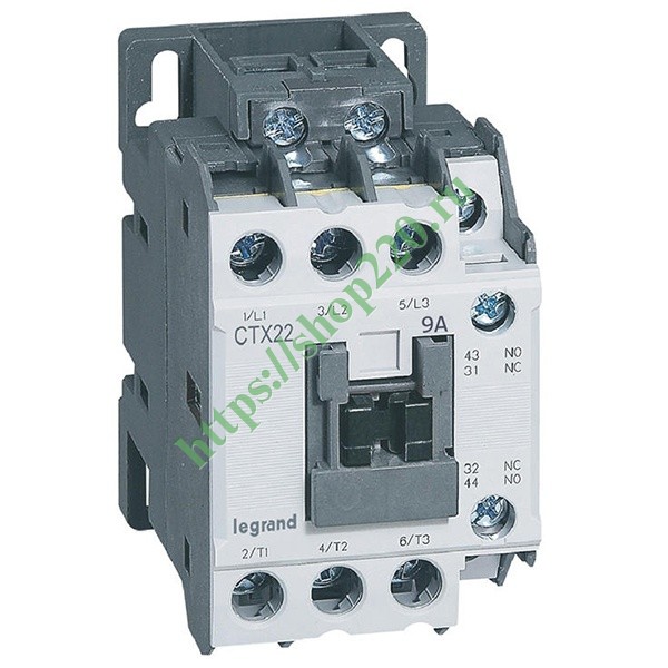 Контактор Legrand CTX3 22 3P 9A (AC-3) 1но1нз 24V AC 416080 - купить по недорогой цене на Shop220 в Москве и РФ