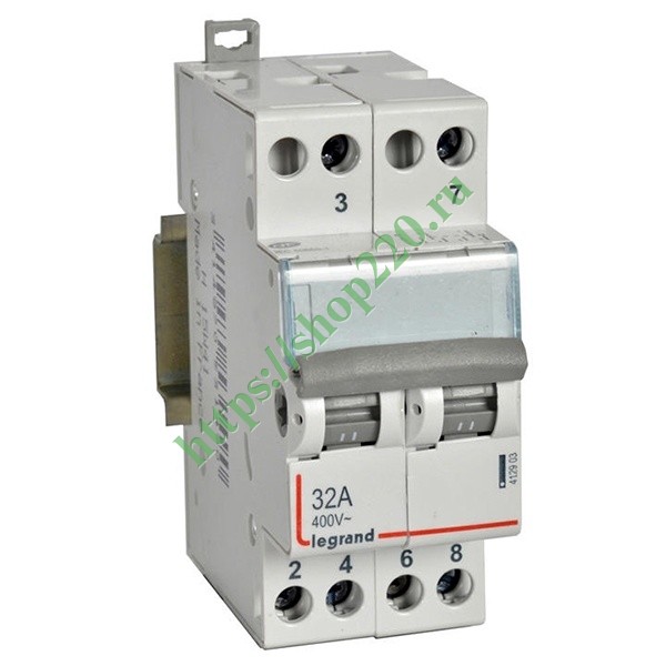 Переключатель двухполюсный со средней точкой CX3 32A 400V 2 модуль ...