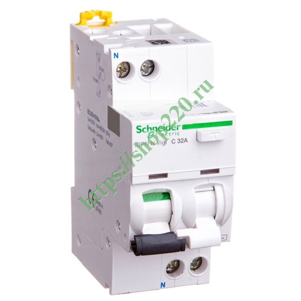 Дифференциальный автомат schneider electric dpn n vigi 6ка 16a c тип ас 30мa