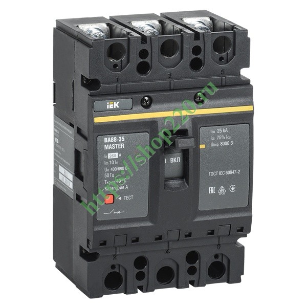 Автоматический выключатель ВА88-35 Master 3Р 250А 35кА ИЭК (автомат ...
