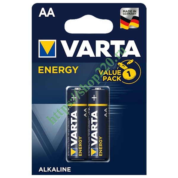 Батарейка varta Energy 2шт в бл аа (рус) (4008496771189)