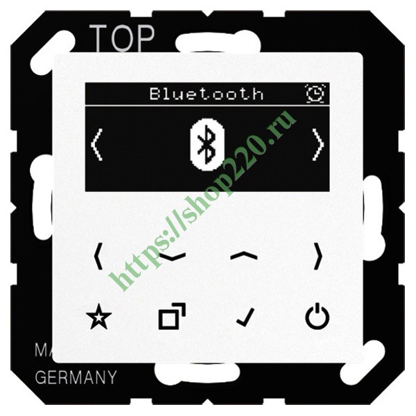 Цифровое радио Jung CD DAB+/FM с поддержкой Bluetooth белый - купить DABCDBTWW по недорогой цене на Shop220 в Москве и РФ.