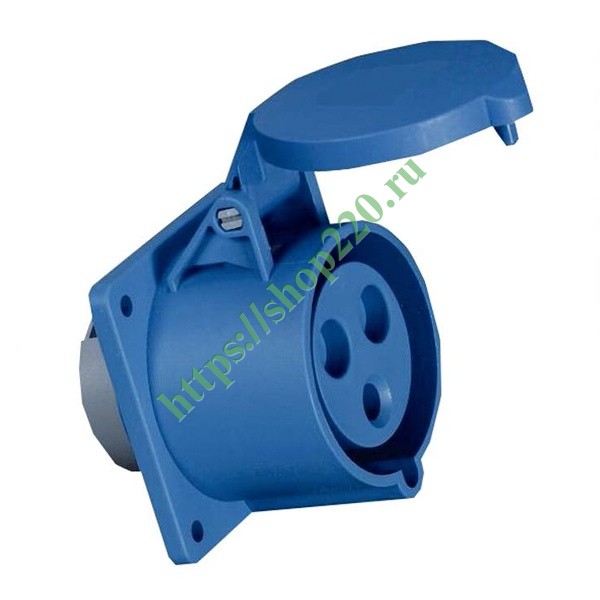 Розетка стационарная внутренняя угловая 413 2Р+РЕ 16А 220В IP44 PROxima ...