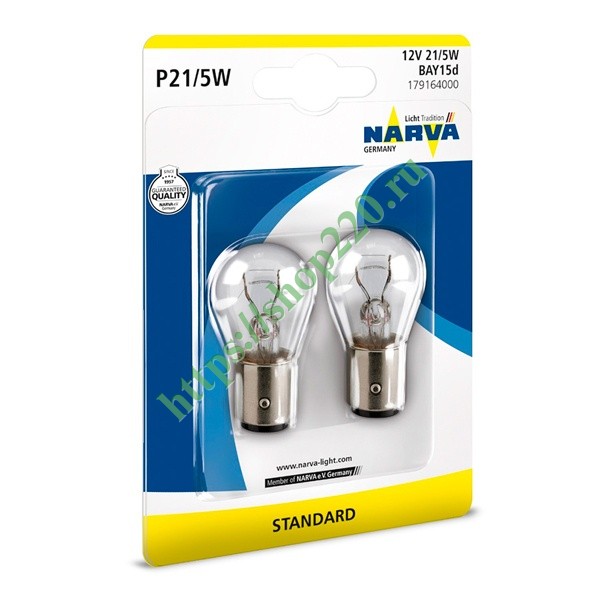 2er-Packung Narva KFZ-Beleuchtung Birne P21/5W 17916 12 Volt 21/5 Watt