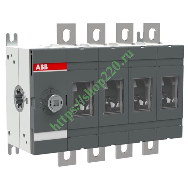 Рубильник ABB OT250E04 до 250А 4-х полюсный (без ручки управления и ...