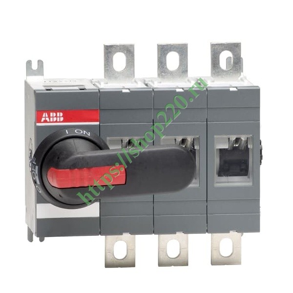 Рубильник ABB OT400E03P до 400А 3-х полюсный (с ручкой на дверь и ...