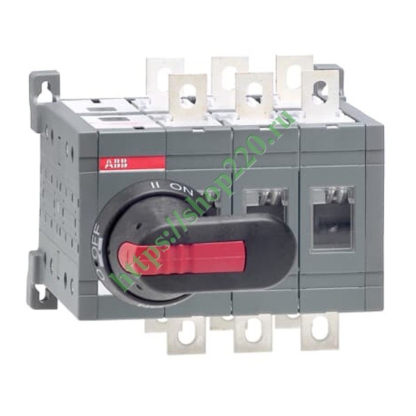 Реверсивный рубильник ABB OT250E03CP до 250А 3-х полюсный (с ручкой на ...