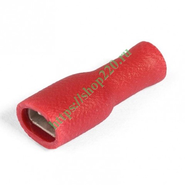 Разъем плоский РППИ-М 1,5-(4,8) под провод 0,5-1,5мм красный [уп.100шт ...