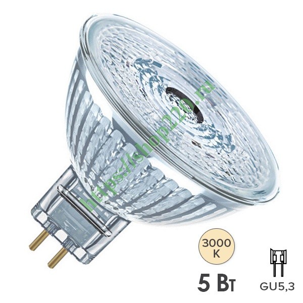 Лампа светодиодная Osram LED LS MR16 3536 5W/830 (35W) 12V 36° 350lm 4058075481282 купить по в Москве и РФ на shop220