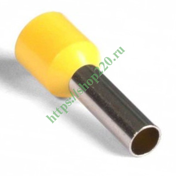 Наконечник штырьевой втулочный изолированный НШвИ 6,0-12 (уп.100шт) КВТ ...