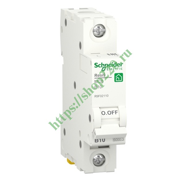 Автоматический выключатель Schneider Electric RESI9 1П 10А В 6кА 230В 1м (автомат электрический) - купить R9F02110 по недорогой цене на Shop220 в Москве и РФ.