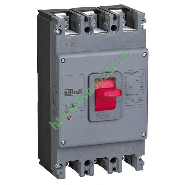 Автоматический выключатель DEKraft 3P 500А 35кА 10In ВА-305 (автомат ...