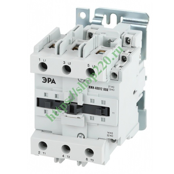 Контактор ЭРА PRO КМИ-48012 80А 230В/АС3 1НО;1НЗ Б0050450 купить по ...