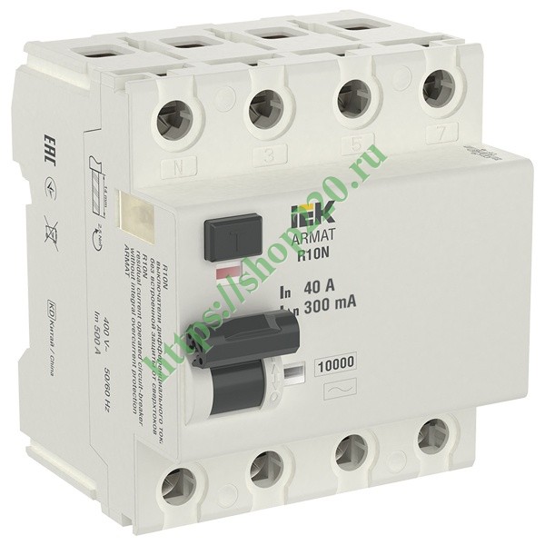 Узо abb f204 2csf204001r3400 40а 300 ма 4p тип ac 10 ка