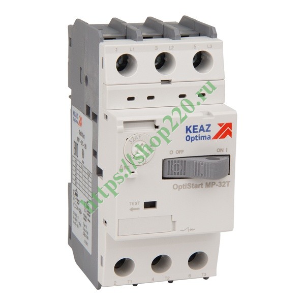 Автомат защиты электродвигателя OptiStart MP-32T-1 0,63-1А 100кА КЭАЗ ...