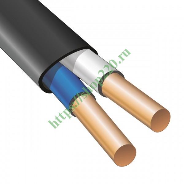 Кабель силовой ККЗ ВВГ-Пнг(А)-LS 2х1,5 медный плоский ГОСТ 31996 ...
