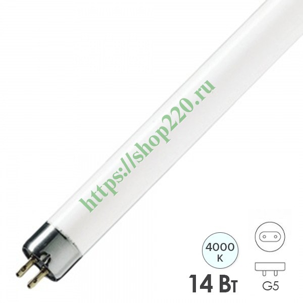 Люминесцентная лампа T5 Osram FH 14W/840 HE G5, 549mm 4099854127694 ...