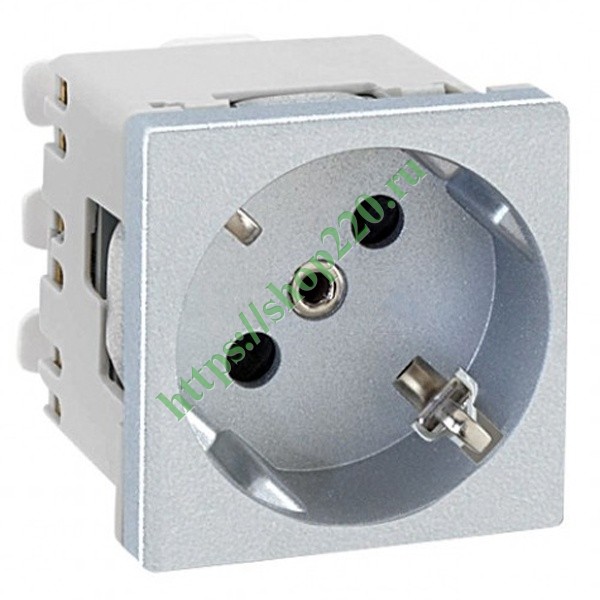 Розетка Simon K45 2к+з 16A 45х45мм, винтовые клеммы, алюминий - купить K01-8 по недорогой цене на Shop220 в Москве и РФ.
