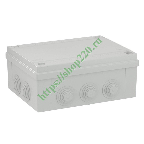 Коробка распределительная 300х220х120 мм с кабельными вводами IP55 ...