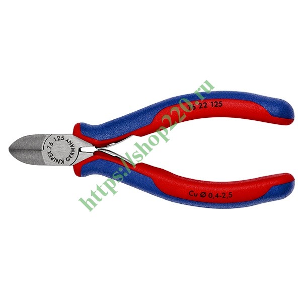 Кусачки боковые Knipex 125мм фосфатированные с двухкомпонентными ...