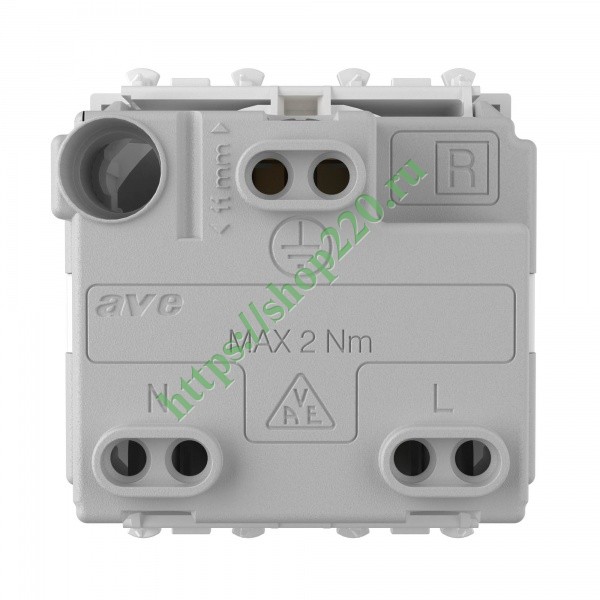 Купить Розетку модульную 2P+E со шторками DKC Avanti, белое облако ...