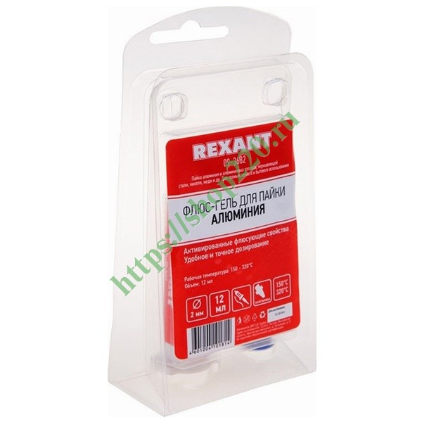 Флюс-гель для пайки алюминия 12 мл (шприц) REXANT 09-3682 купить по ...
