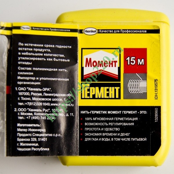 Нить-герметик МОМЕНТ ГЕРМЕНТ 15м 1319575 / 9000100598088 Б0002116 ...