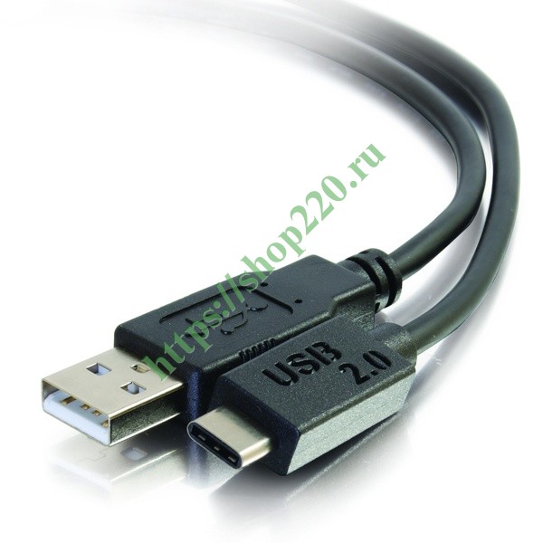 Кабель USB 2.0 тип C штекер - USB A штекер 1м