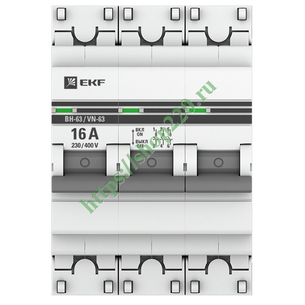 Выключатель нагрузки 3P 16А ВН-63 EKF PROxima SL63-3-16-pro купить по ...