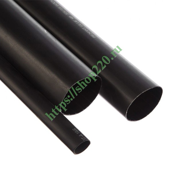 Клеевая термоусадка Rexant 55.0 / 16.0мм (3:1) 1м черная 26-0055 купить ...