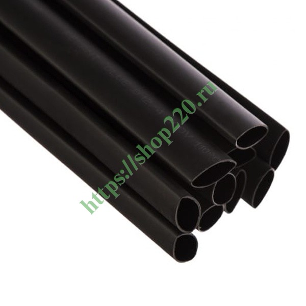 Клеевая термоусадка Rexant 12.0 / 4.0мм (3:1) 1м черная 21-2008 купить ...