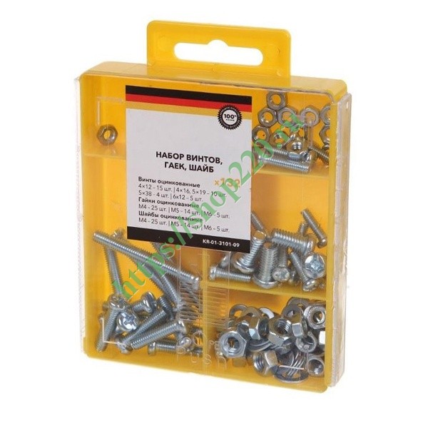 Набор саморезов, винтов и гаек 132 шт. KR-01-3101-09 купить по ...