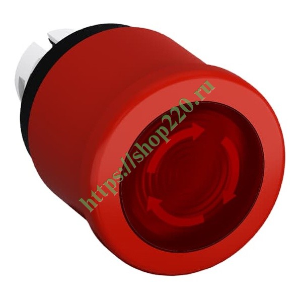 Кнопка ABB MPMT3-11R ГРИБОК красная (корпус) с подсветкой с усиленной ...