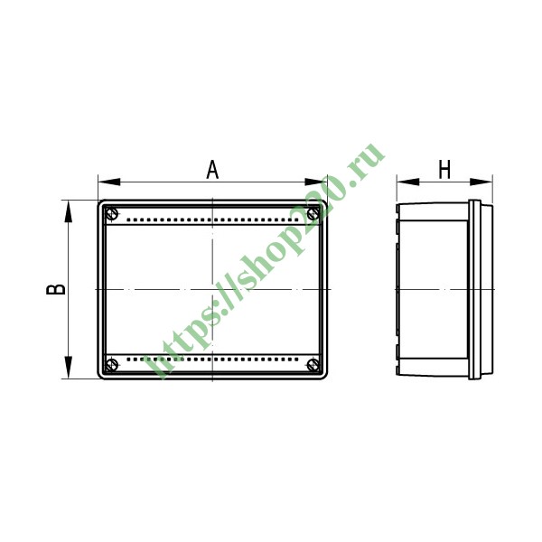 Коробка ответвительная с гладкими стенками ip56 150х110х70мм