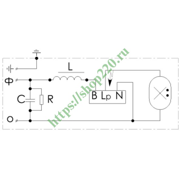 Схема подключения лампы дрл 250 через дроссель