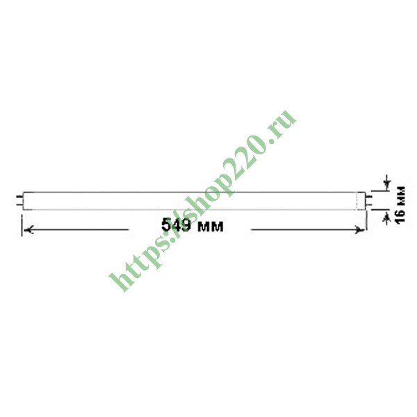 Люминесцентная лампа T5 Osram FH 14W/840 HE G5, 549mm 4050300464688 ...