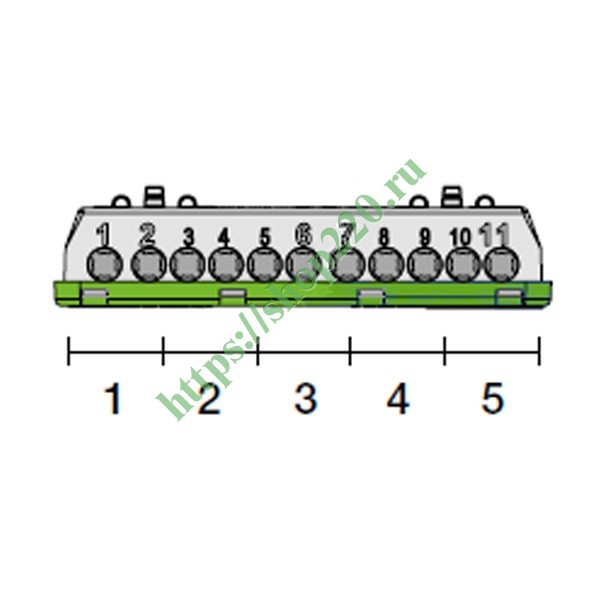 Клеммник винтовой abb pe5x16 6х6мм pek s11