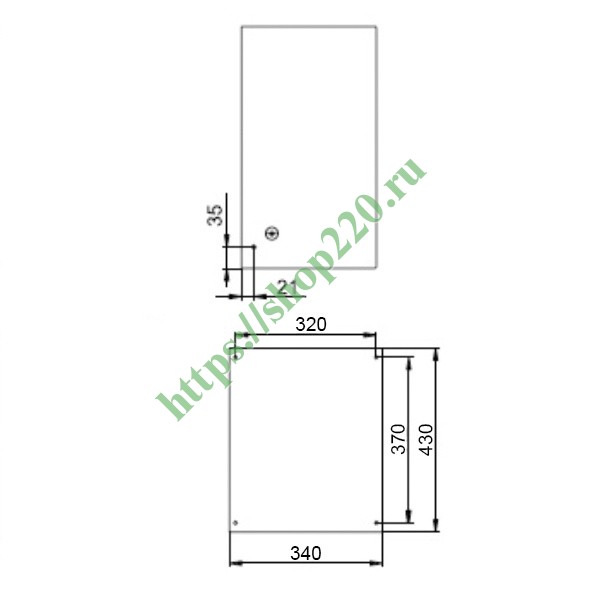 Шкаф металлический напольный с монтажной платой ip31 1800х800х400