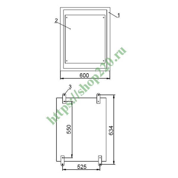 Шкаф 600х600х250 tfortis crossbox 3 ip54