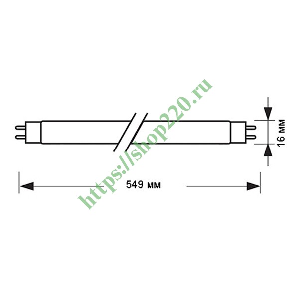 Купить Люминесцентную лампу T5 Foton LT5 14W 6400K G5 549mm холодная ...