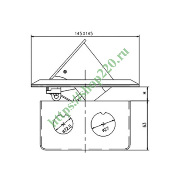 Ecoplast box 2s коробка для люка luk 2 в пол металлическая для заливки в бетон