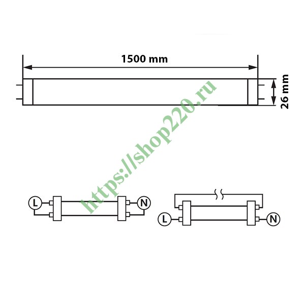 Схема подключения лампы g13 led