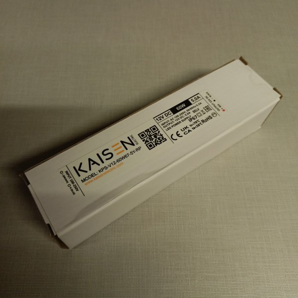 KPS-V12-60W67-5Y-RP Влагозащищенный источник питания Kaisen (Кайсен) для светодиодных модулей, мощностью 60 Ватт, входное напряжение 100-250 Вольт фото покупателя 2