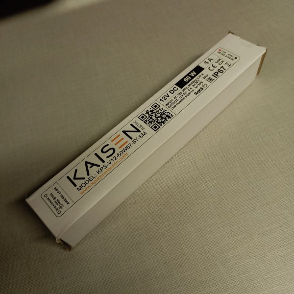 KPS-V12-60W67-5Y-SM Влагозащищенный источник питания Kaisen (Кайсен) для светодиодных модулей 12 Вольт, мощностью 60 Ватт, входное напряжение 170-250 Вольт фото покупателя 2